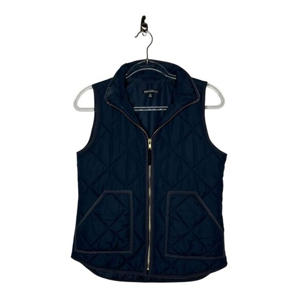 J Crew Mercantile Women's Quilted Vest Navy Blue XS Zip Up Pockets Outdoor - Picture 1 of 10